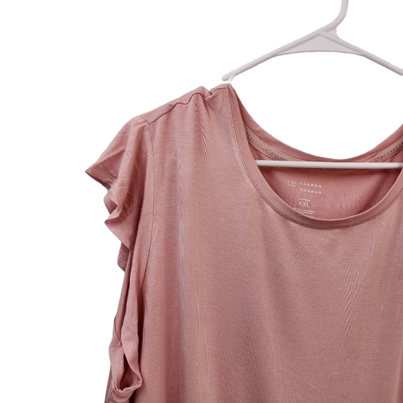 Lauren Conrad Women's  Flutter Short Sleeve Pajama Top - XXL - Picture 3 of 8